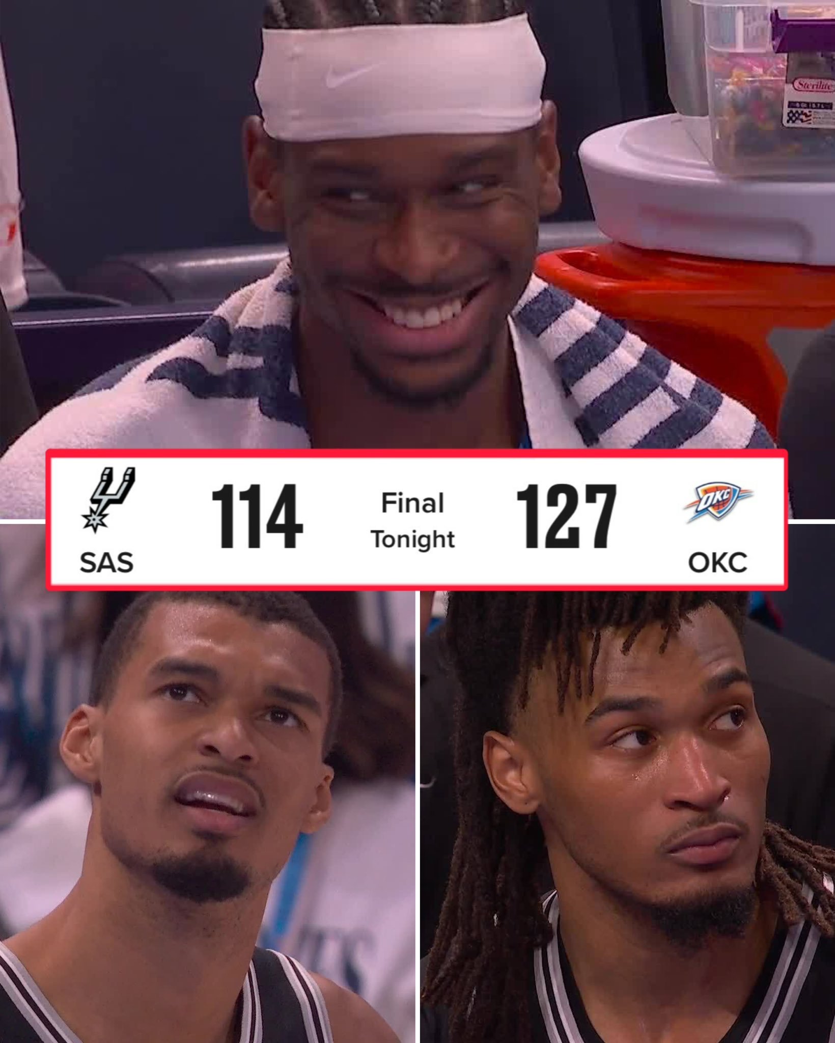 马刺客场输掉天王山，系列赛2-3落后。下一场回到主场要背水一战了。NBA马刺vs