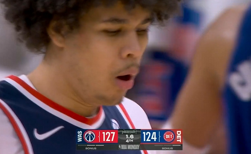 凯肖恩乔治两罚一中，詹金斯绝平三分，卧草，127平，加时赛，坎宁安通过这次助攻拿