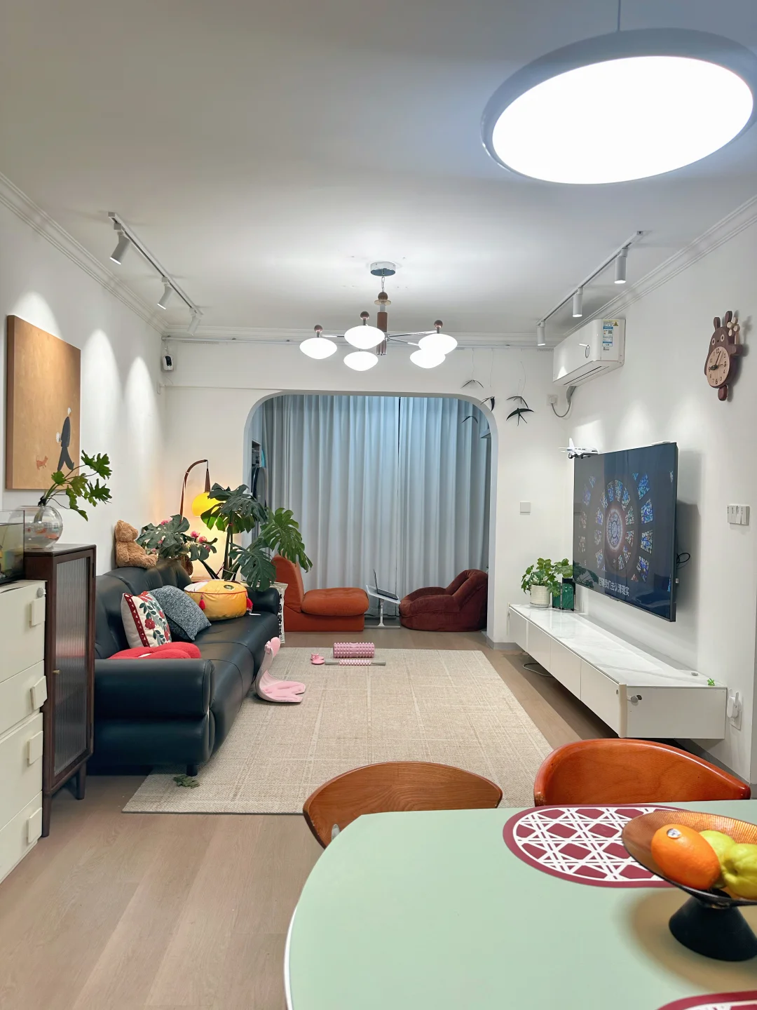 65㎡🏠客餐厅一体抄作业成功！这么装显大！