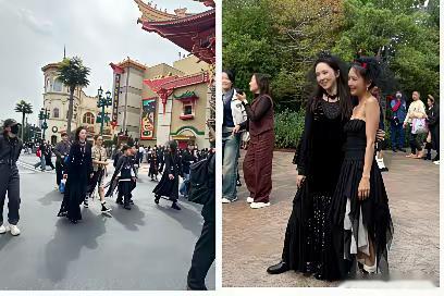 我严重怀疑，佟丽娅董璇这次去环球影城，不是为了玩，为了商演，而是实在想给俩娃攒点