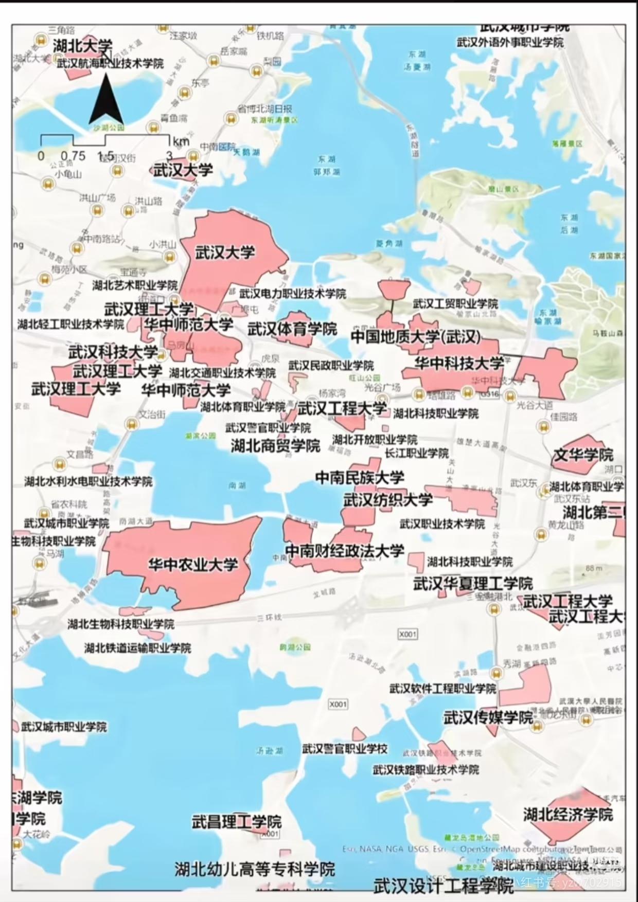 武汉高校最全分布图！