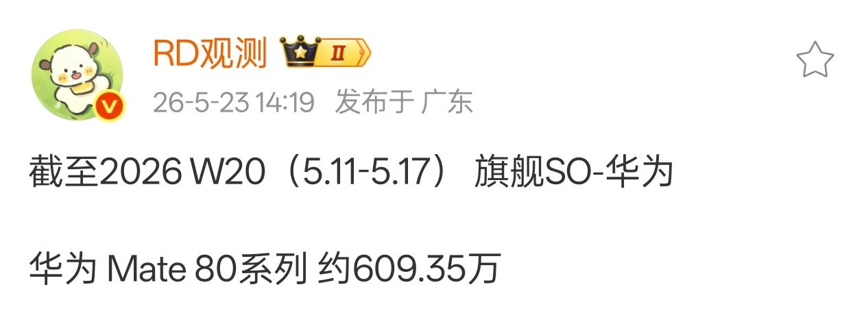 Mate80系列突破600w，国产高端旗舰发布最晚，增长最快。看到有些人拿🍎对