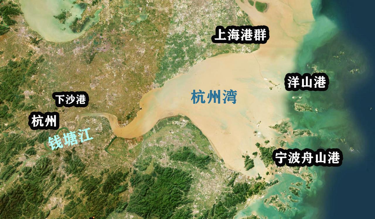 在钱塘江深挖一条人工航道，杭州搞个万吨级码头？
这么宽的钱塘江，直到2025年才