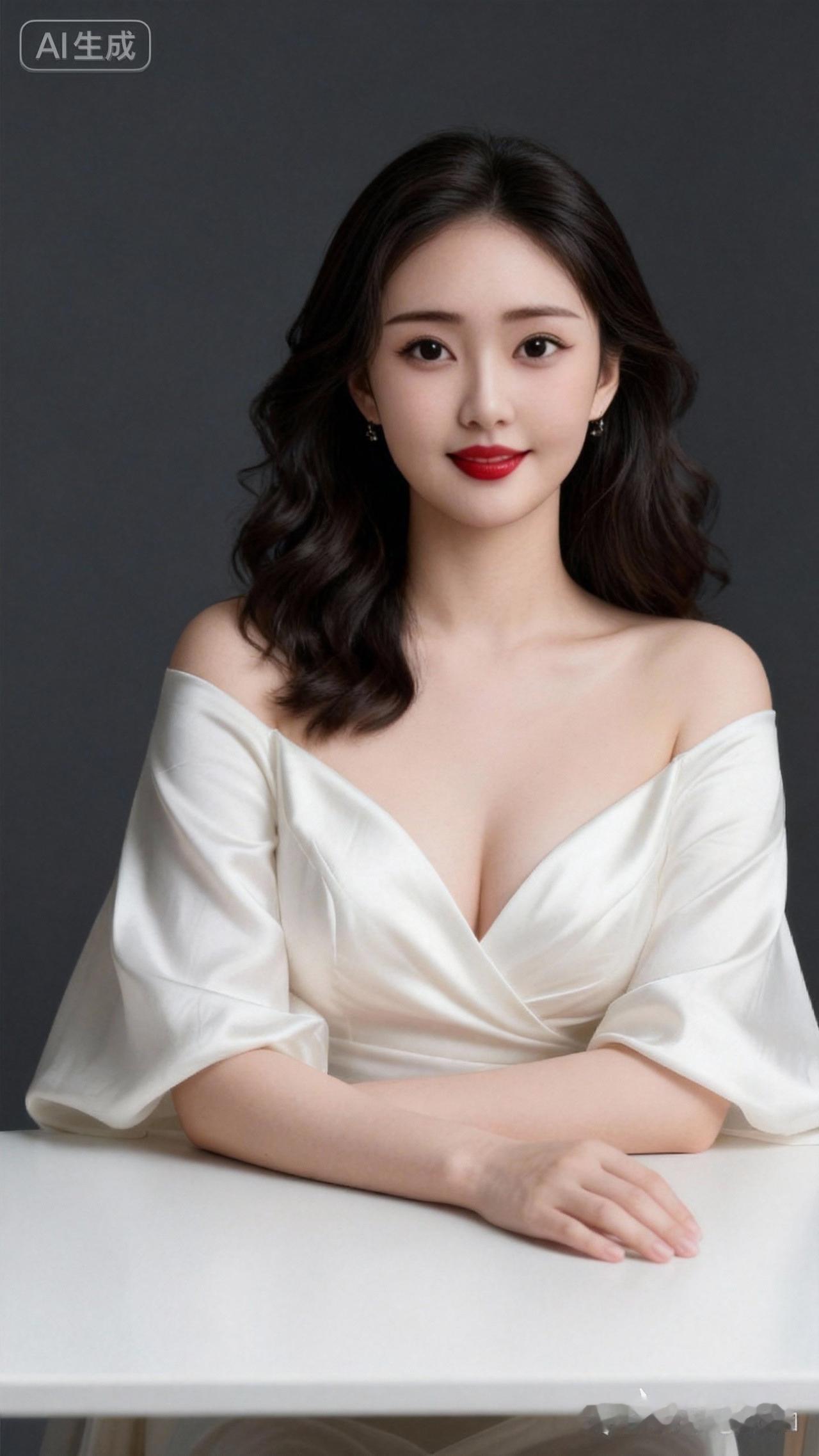 五官精致美，端庄大方，中长发、烫发、衣服简洁气质温婉，一看就是富家千金，高清，蓝