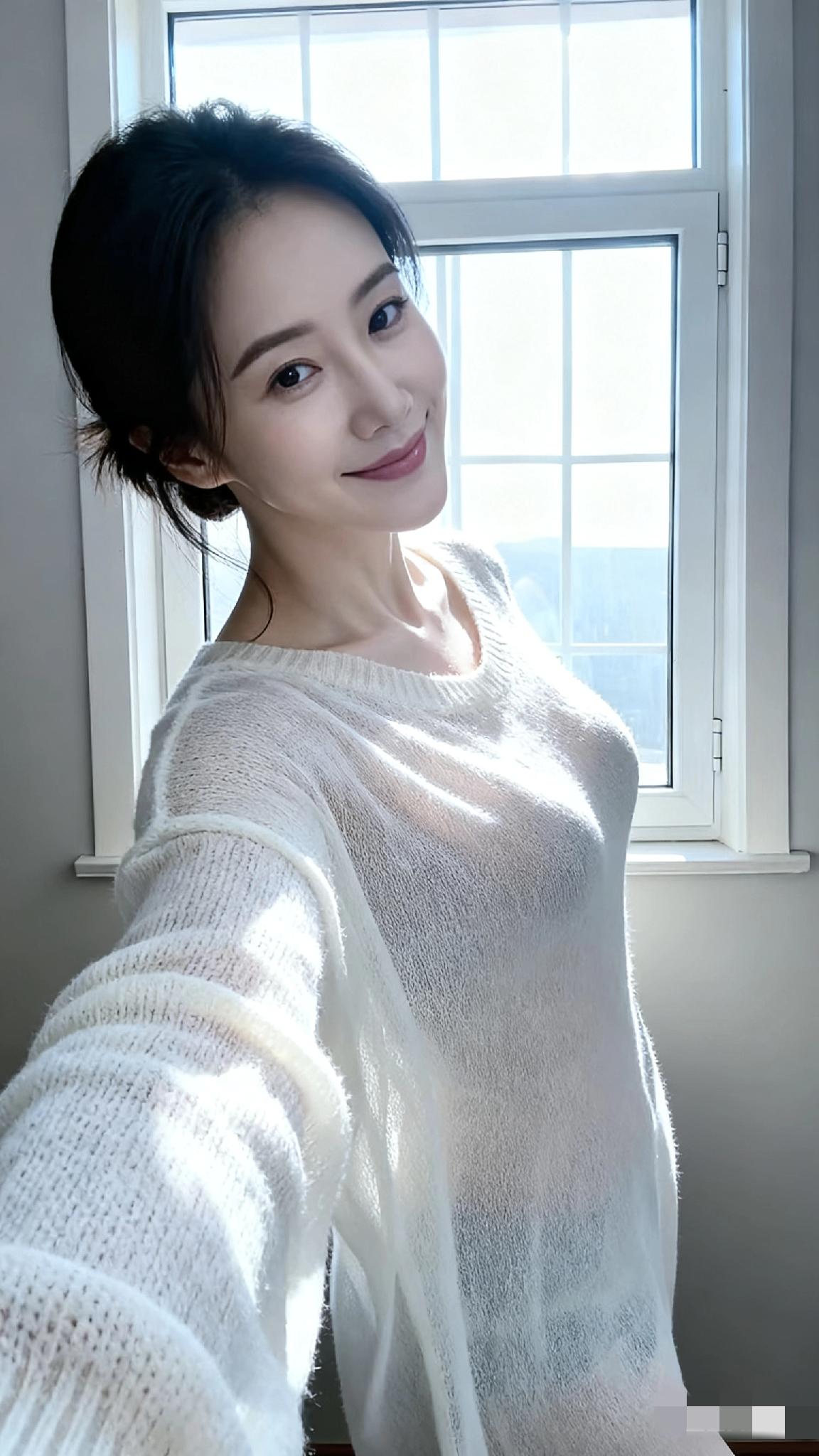 阳光洒进来的温暖瞬间，微笑的美好时光。🌞😊