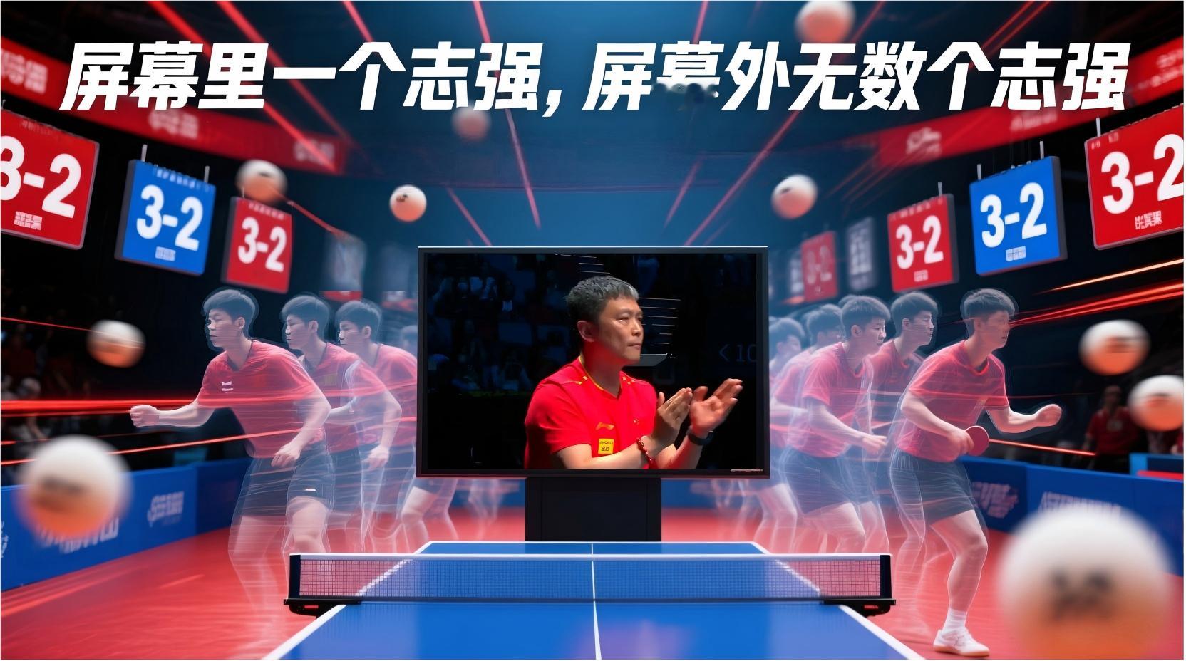 屏幕里一个志强，屏幕外无数个志强，我们永远是心脏最好的球迷！💪🏓用AI做了一