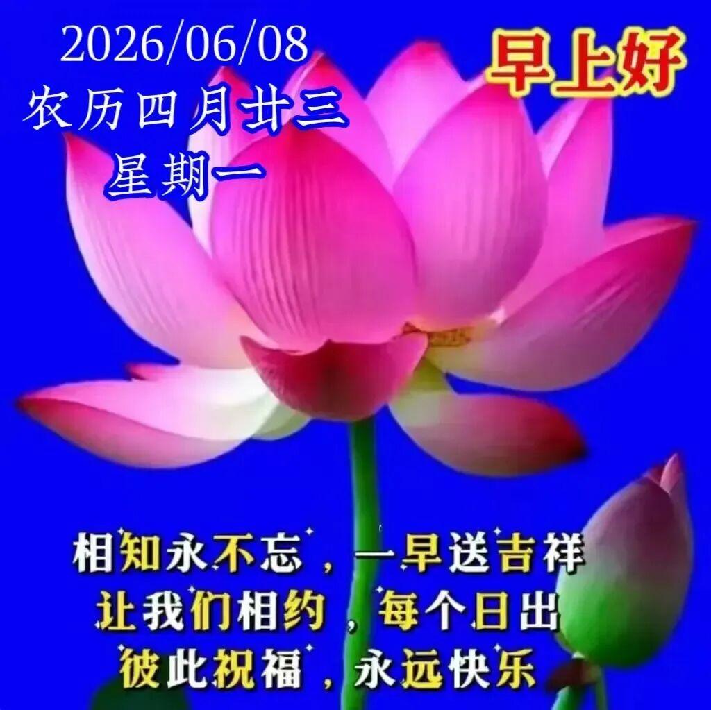 清晨放飞祝愿，展开崭新一天，福禄寿喜照面，平安喜乐都现。吉星伴你身边，福星陪你向