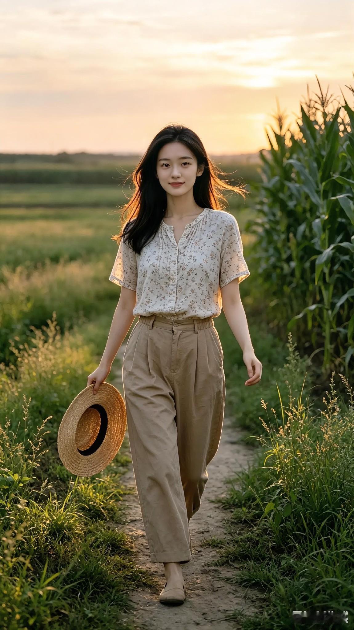 站在郊野田埂边，看落日缓缓西沉。
世间的许多人事，皆源于执念。
我们总忙着追逐远