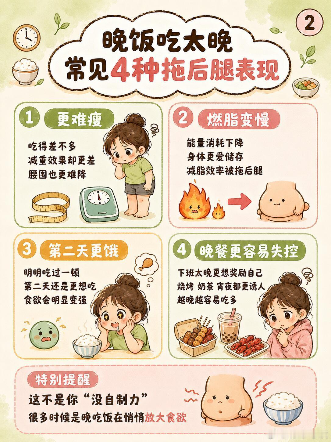入秋瘦身先把晚饭提前晚饭总吃太晚怪不得越减越难瘦 ​​​