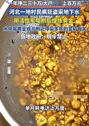 贪心不足蛇吞象！河北一村民抽地下水使用，竟然在水里发现了黄金，他却没有上报，而是