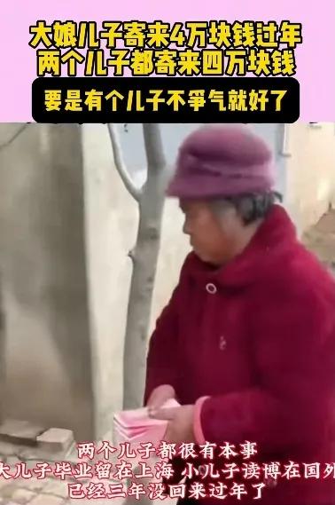 大娘的两个儿子都挺有能耐的，大儿子大学毕业后就在上海工作，二儿子则在国外攻读博士