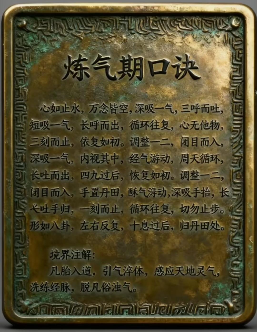 练气口诀 每天学习一点传统文化 传统文化学习分享 炼气期口诀