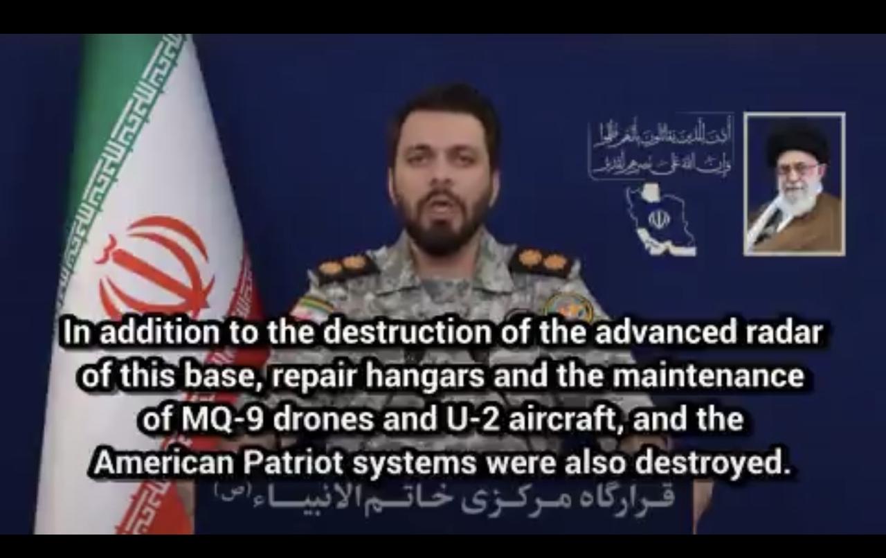 伊朗发布了第 7 天简报，声称击中了 MQ-9 无人机、爱国者导弹系统和阿萨德基