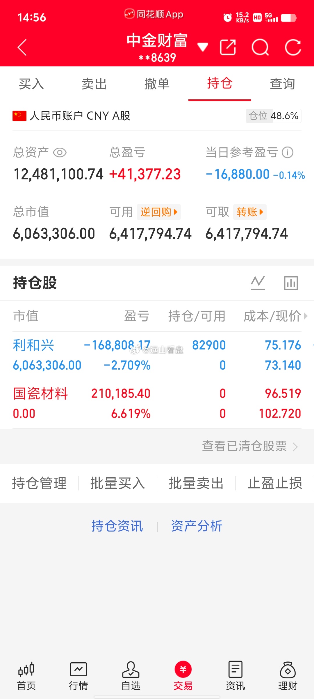 300万本金，目标1年做到1500万，1年翻五倍，欢迎各位前来验证！（第74天）