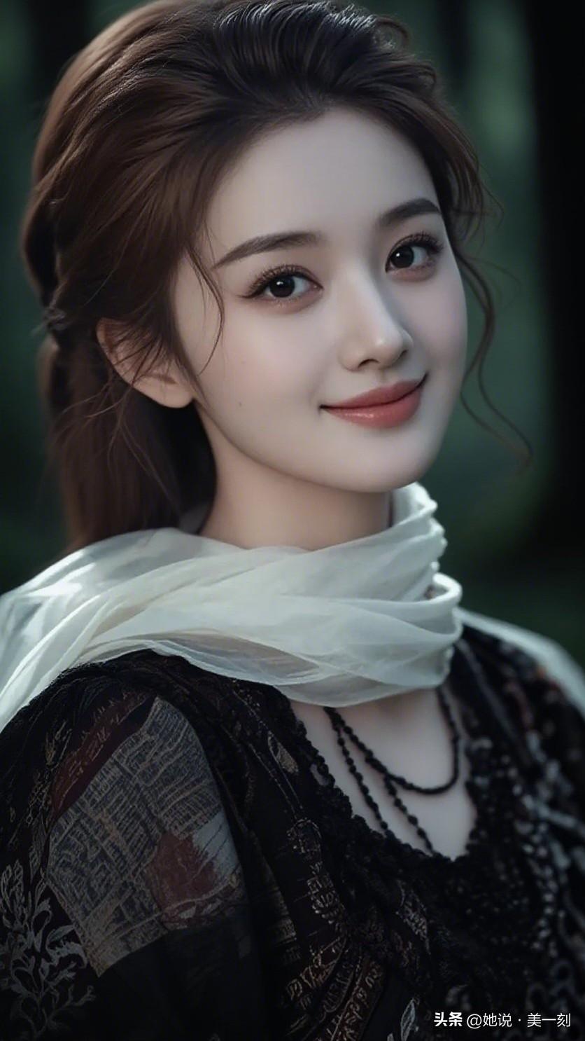 温柔如水的古风美人，一抹微笑倾国倾城。共享美人靓照