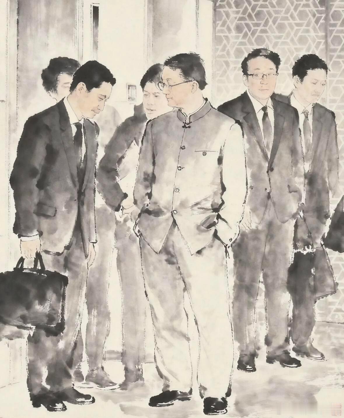 小日子这个态度不错……面对日本官员，刘劲松司长腰杆挺得很直，双手插兜，霸气侧漏，