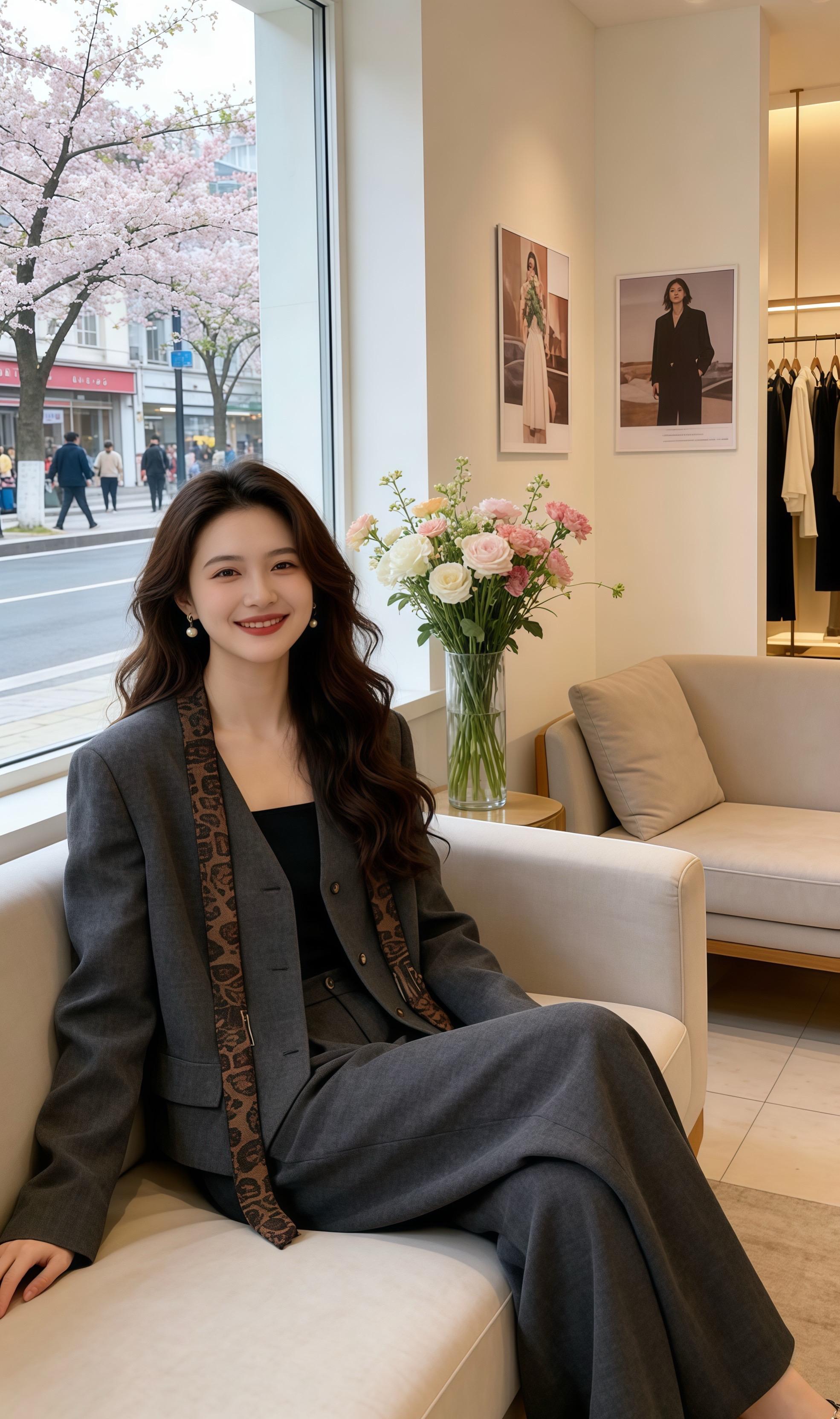 气质套装 早春穿搭就是要又御又甜