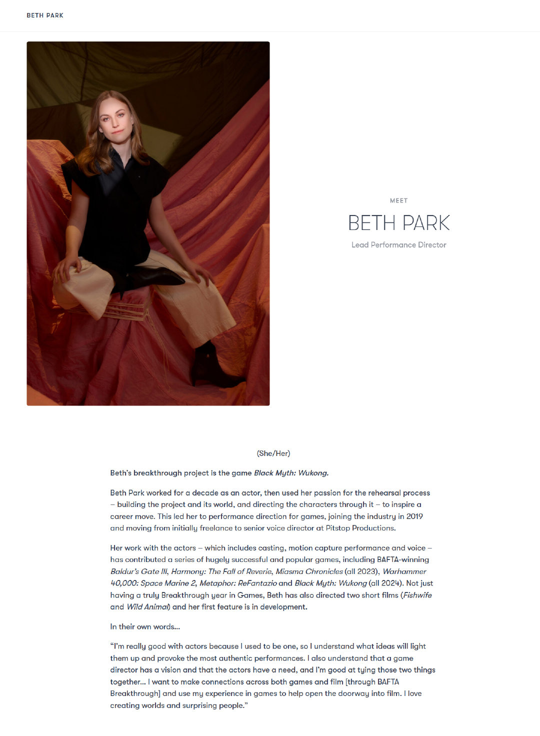 【再多一件袈裟】英国电影学院奖11月22日公开各奖项提名，Beth Park是最