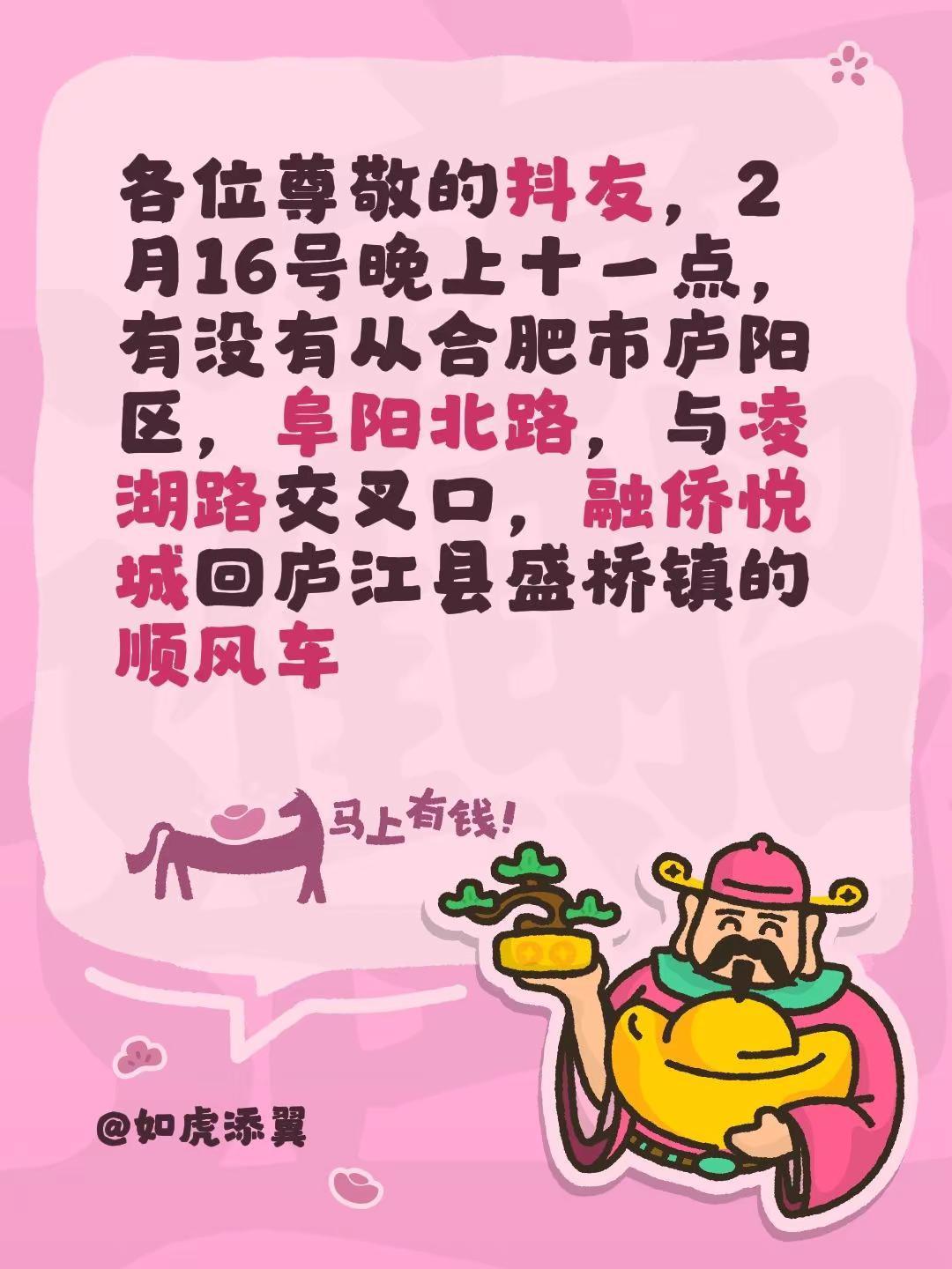 各位尊敬的抖友，2月16号晚上十一点，有没有从合肥市庐阳区，阜阳北路，与凌湖路交