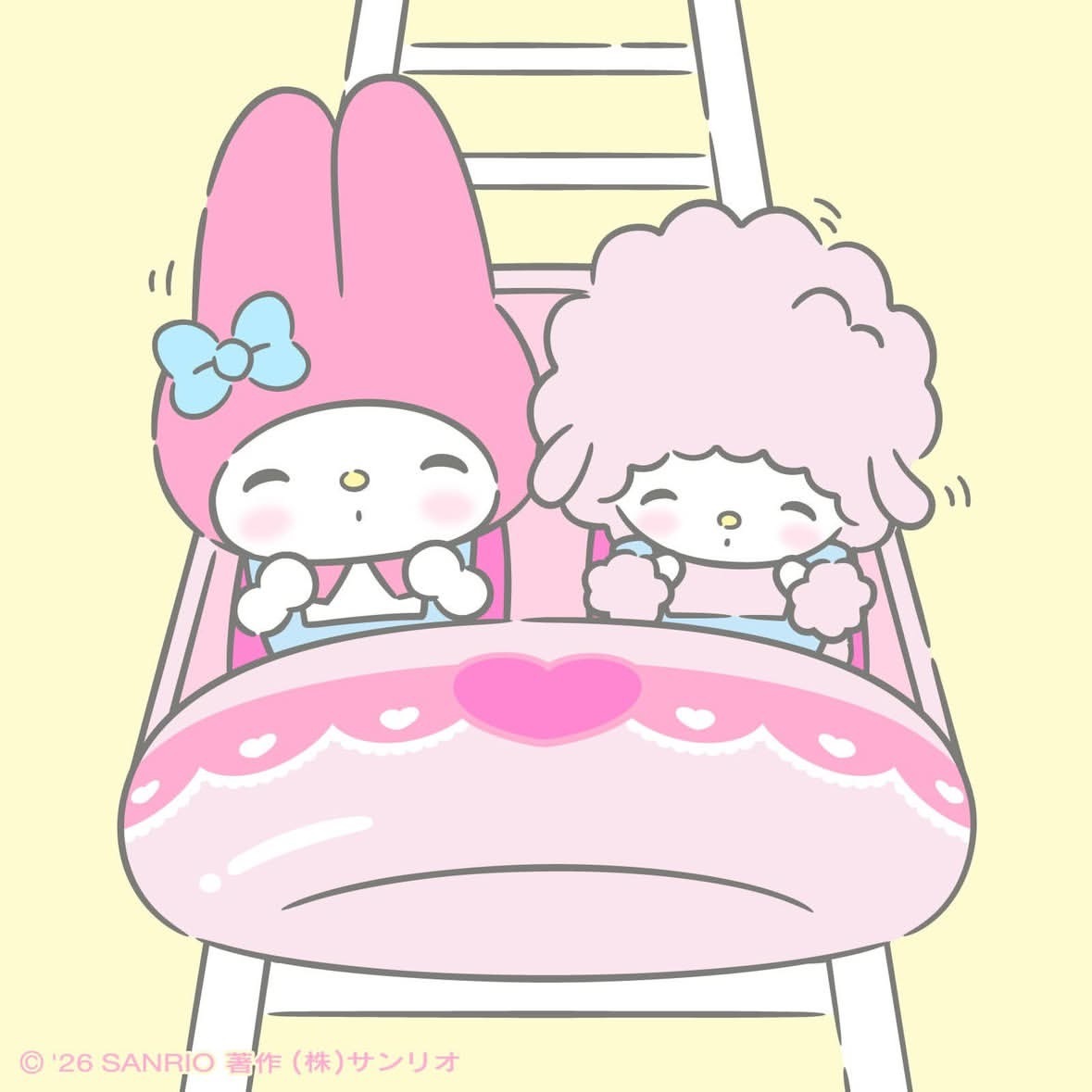 云霄飞车启动的时候美乐蒂就会变成立耳ᯅ̈.ᐟ.ᐟ 