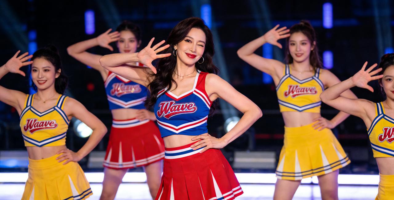 她打破了“熟龄女性必端庄”的刻板印象，将优雅与活力完美融合，既符合女团舞对幅度、