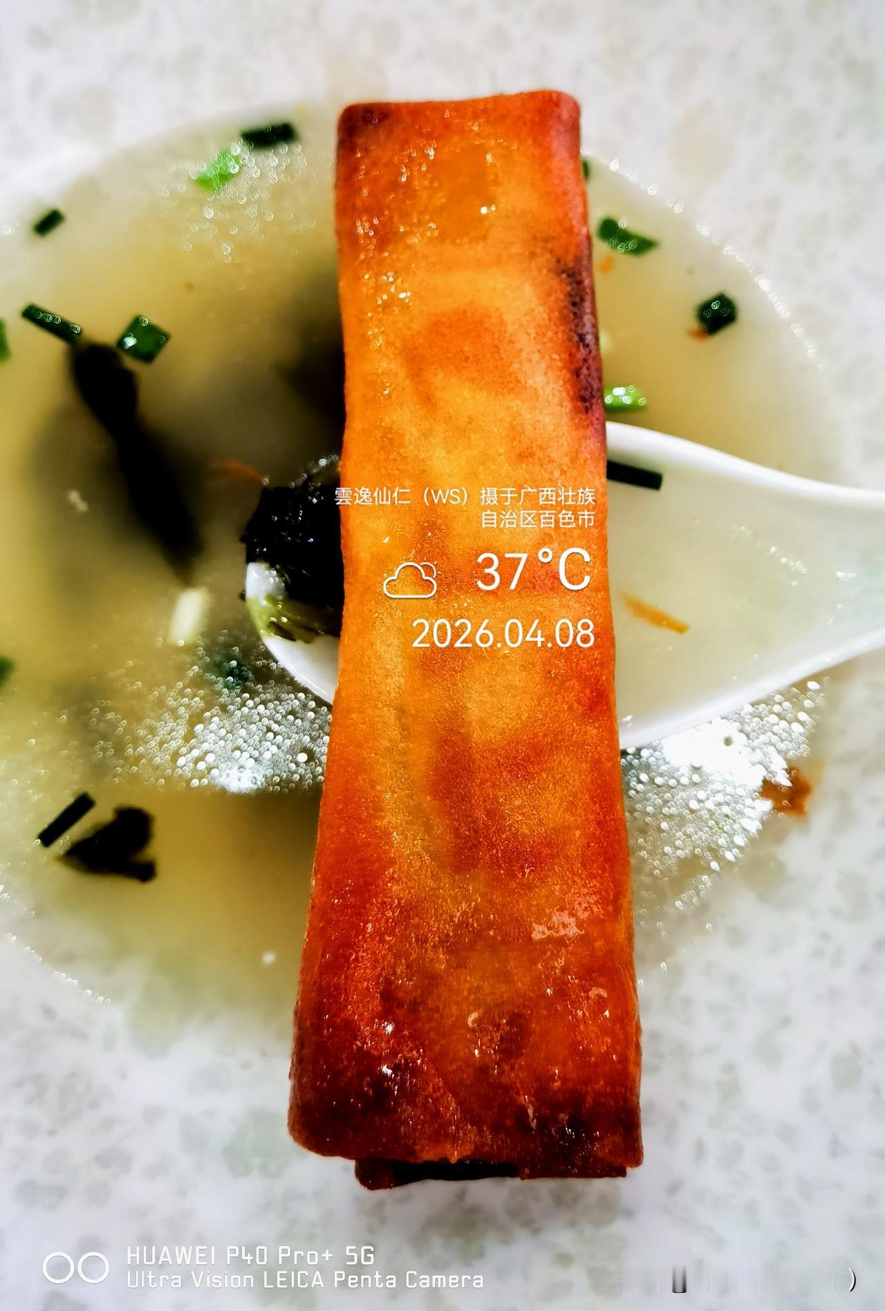 旅居生活记录（9444）广西壮族自治区百色市（129）品尝小吃38：香椿脆笋鲜肉