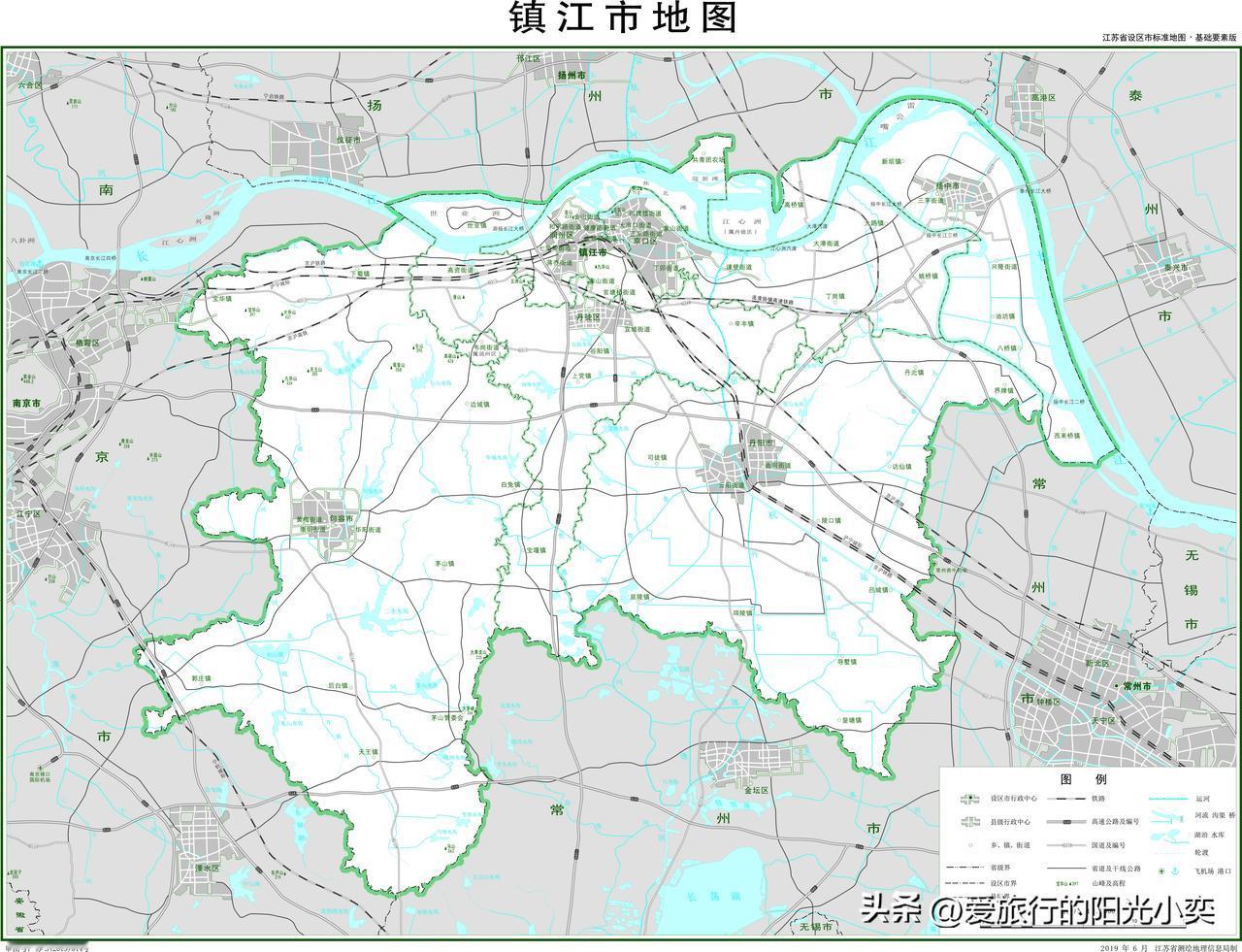 江苏省镇江市行政区划图