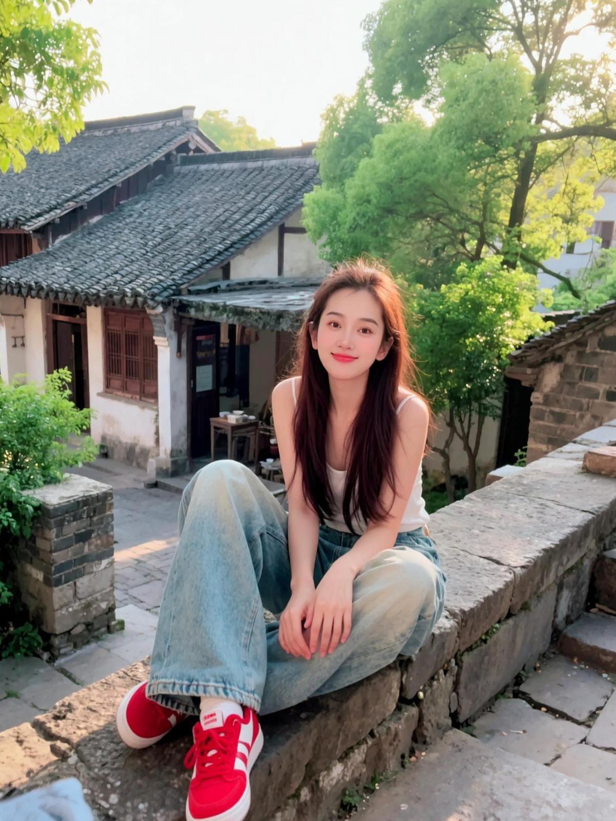 八月才刚开始，日子还长，慢慢来就好。AI古镇甜妹随拍 抖音ai创作全新升级 抖音