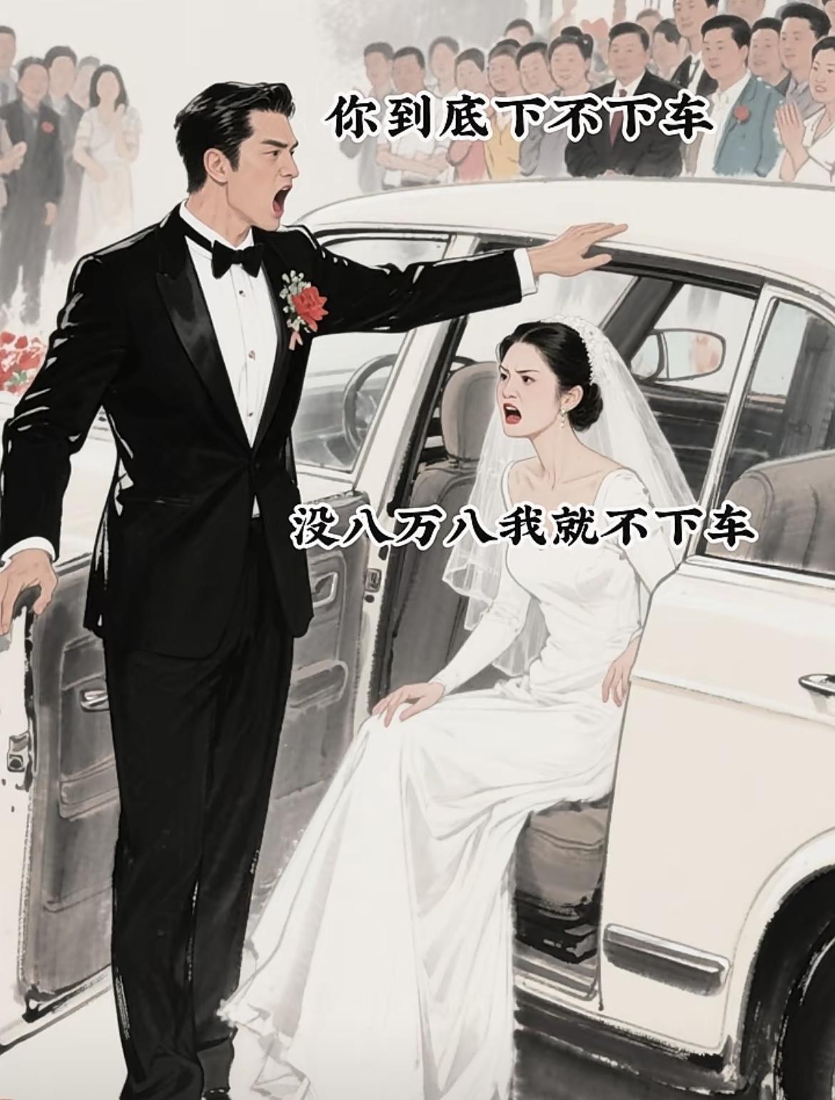 婚礼现场崩溃瞬间：“那个临时要下车费的，现在知道后悔了！”