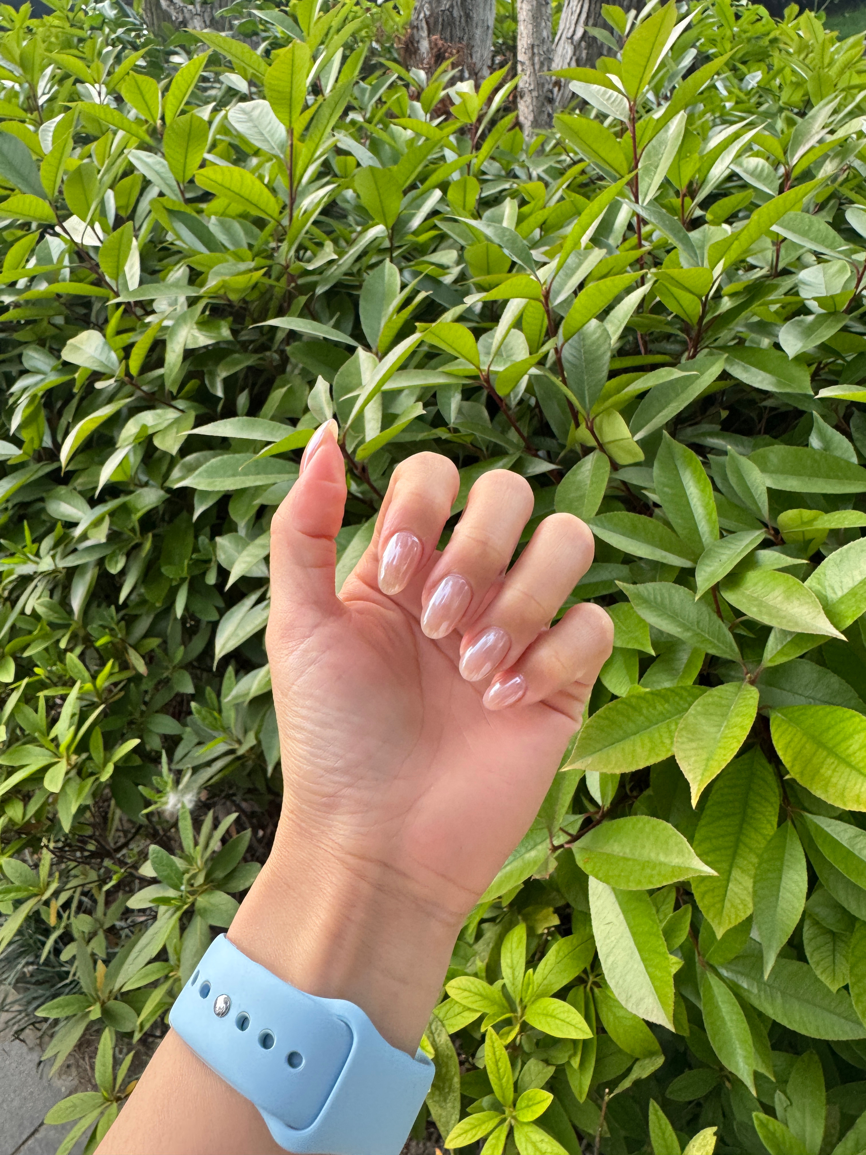 五一出行做海莉美甲，真的太绝了，很漂亮，而且非常非常亮～～嘎嘎上镜，这都原相机直