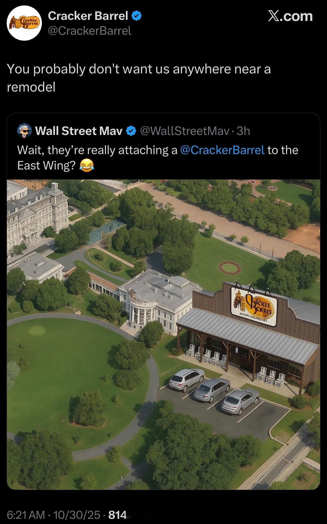 Cracker Barrel社媒小编年终奖翻倍：[笑cry] ​​​