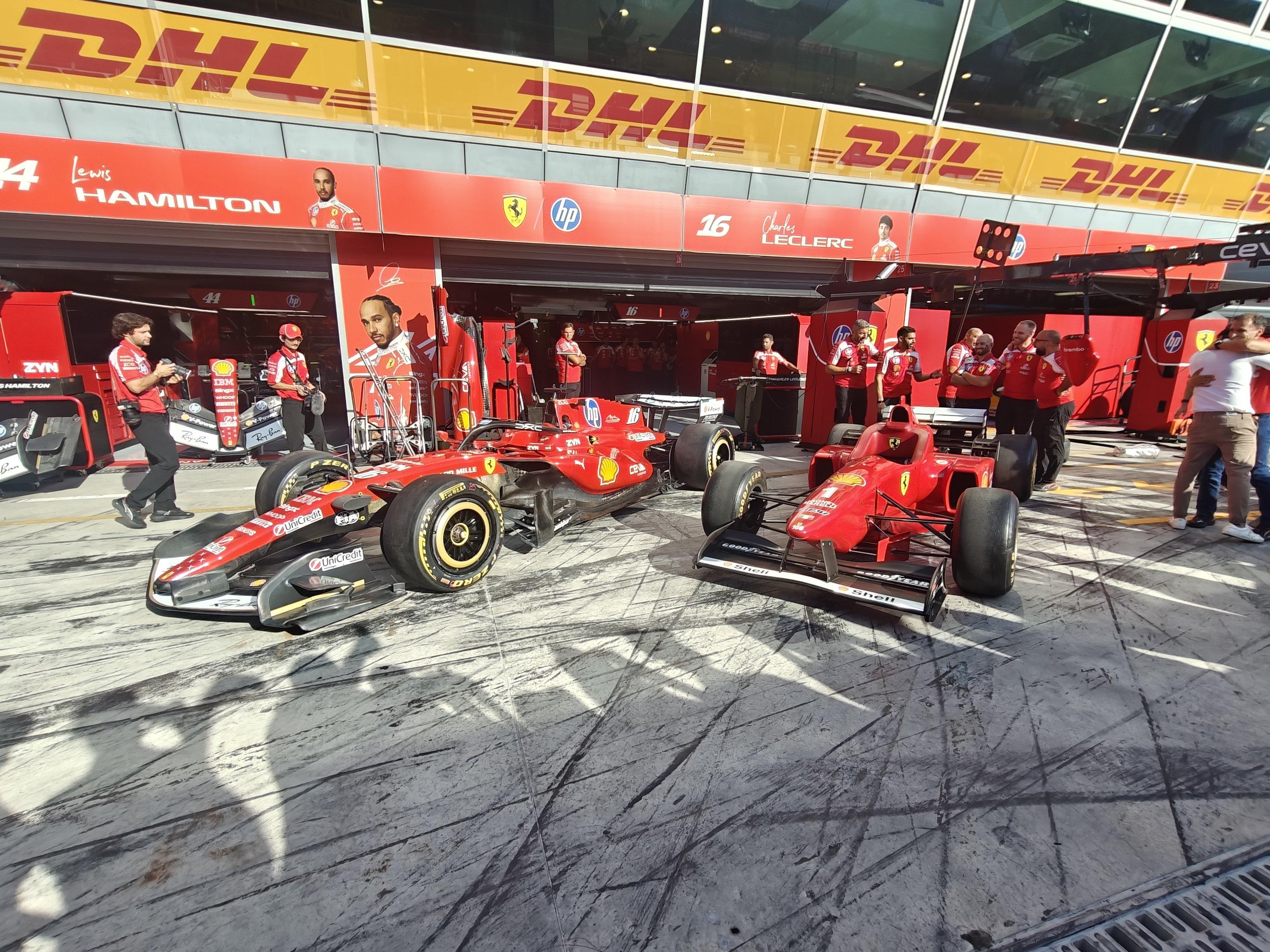 F1[超话]2026f1意大利大奖赛 SF26与F310同框出现横跨30年的传奇