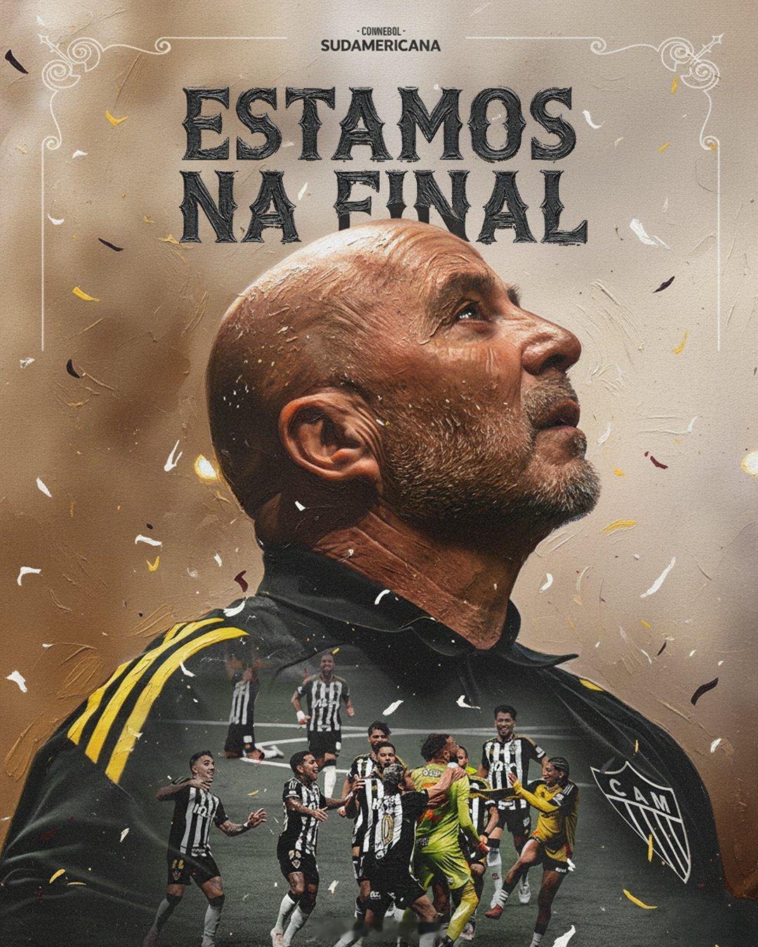 阿根廷国家队前主教练桑保利带领巴西米内罗竞技队在南美杯半决赛次回合比赛中以 3-