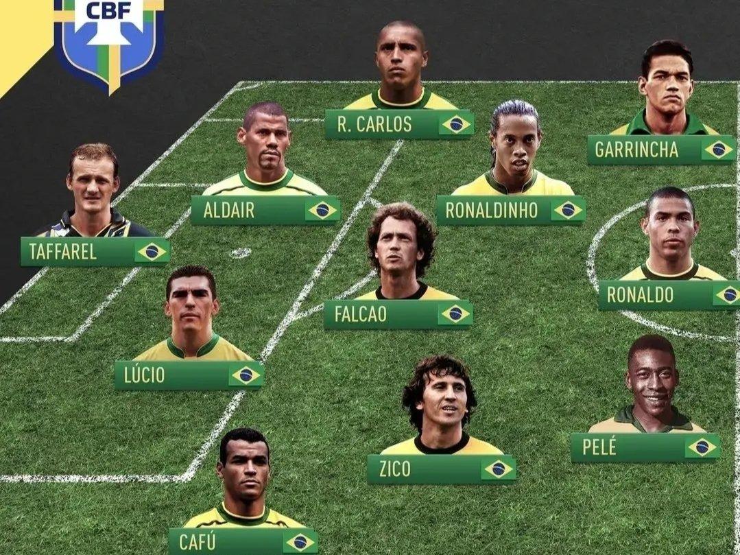 历史最佳阵容PK，巴西队KO阿根廷队，[捂脸][捂脸][捂脸]推土机式的碾压，阿