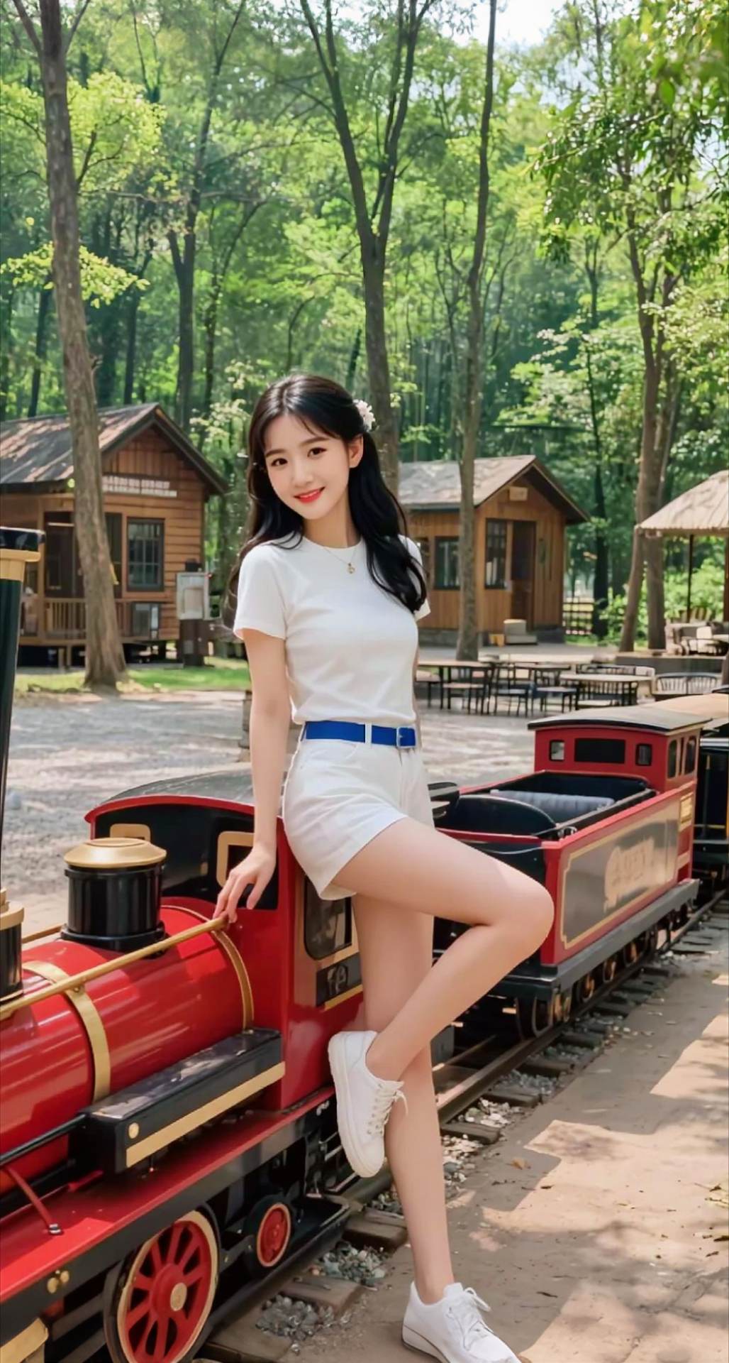 AI扩图 AI甜美随拍