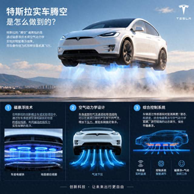 特斯拉实车腾空是怎么做到的