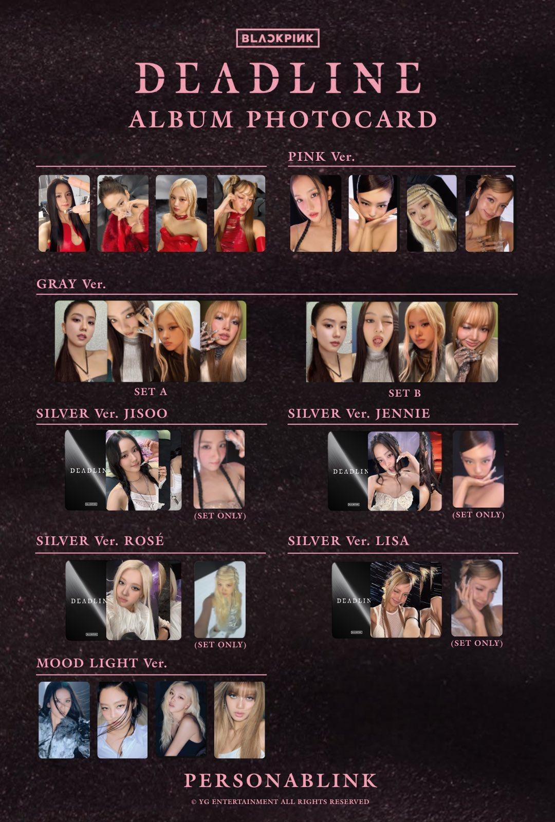 BLACKPINK [DEADLINE] ALBUM PHOTOCARD TEM