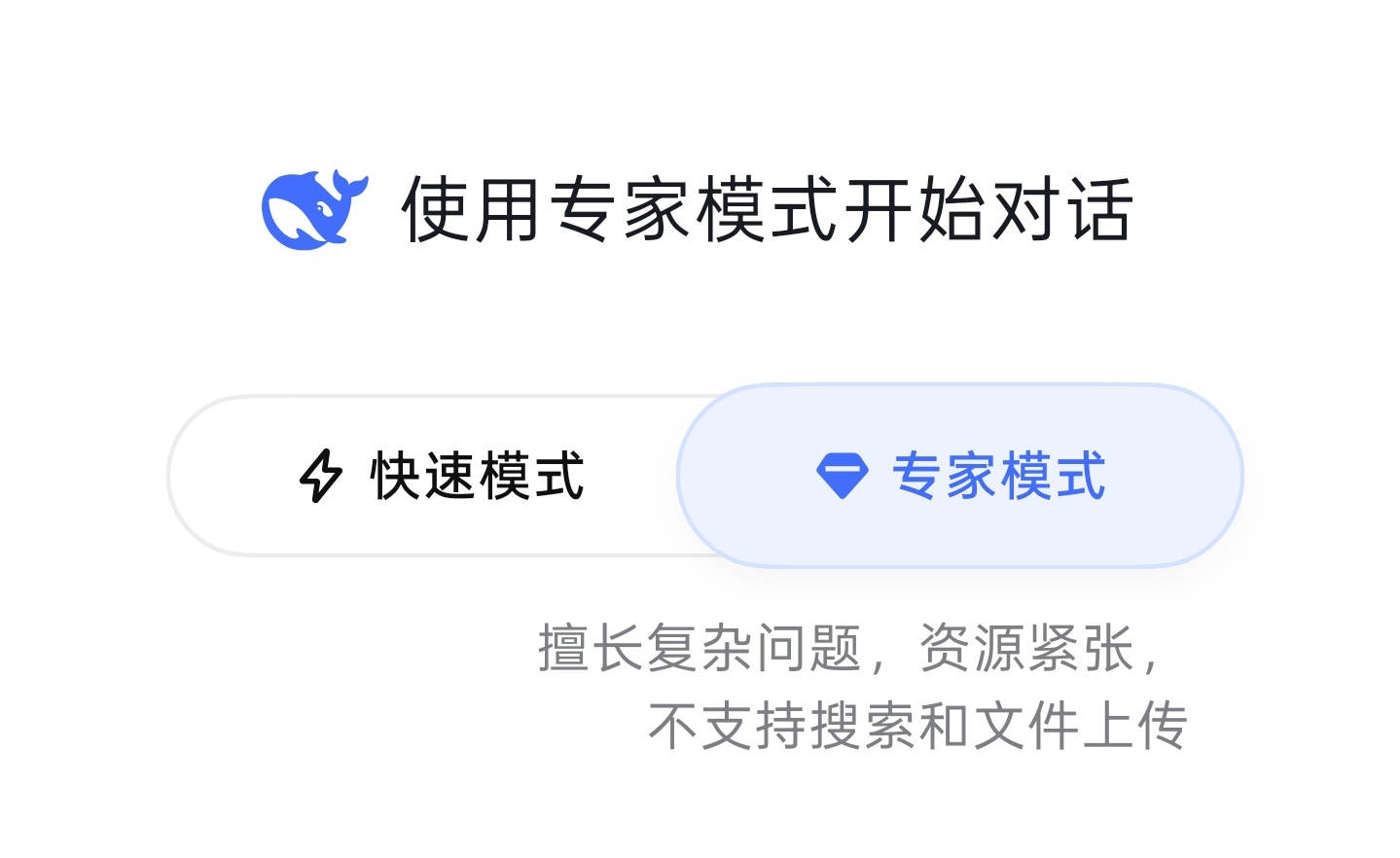 免费的dsv4专家模式一开始只是不能上传图片或文件现在连联网搜索都不行了