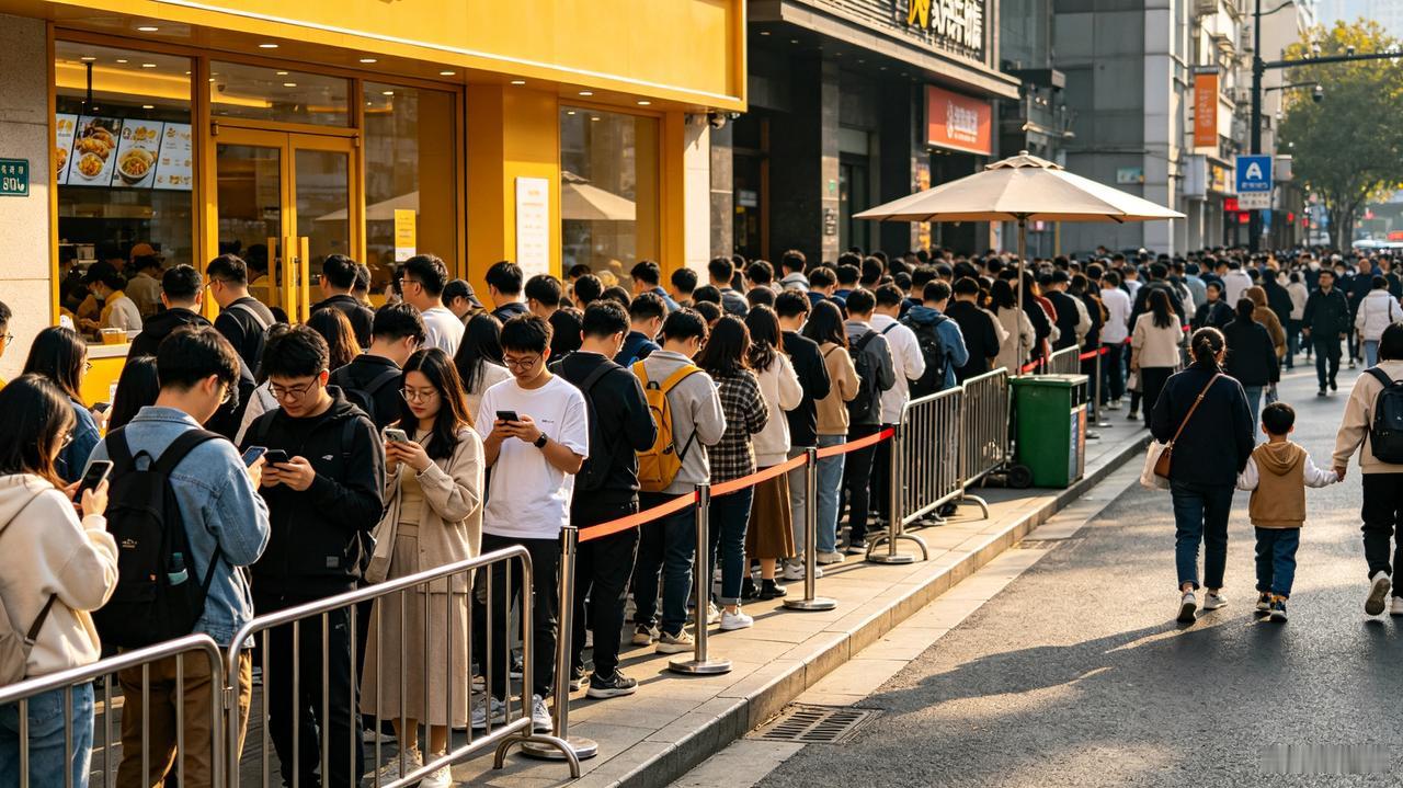 @豆包 帮我点
 
国庆期间，很多人为了吃一顿网红店，不惜排一两个小时甚至更久。