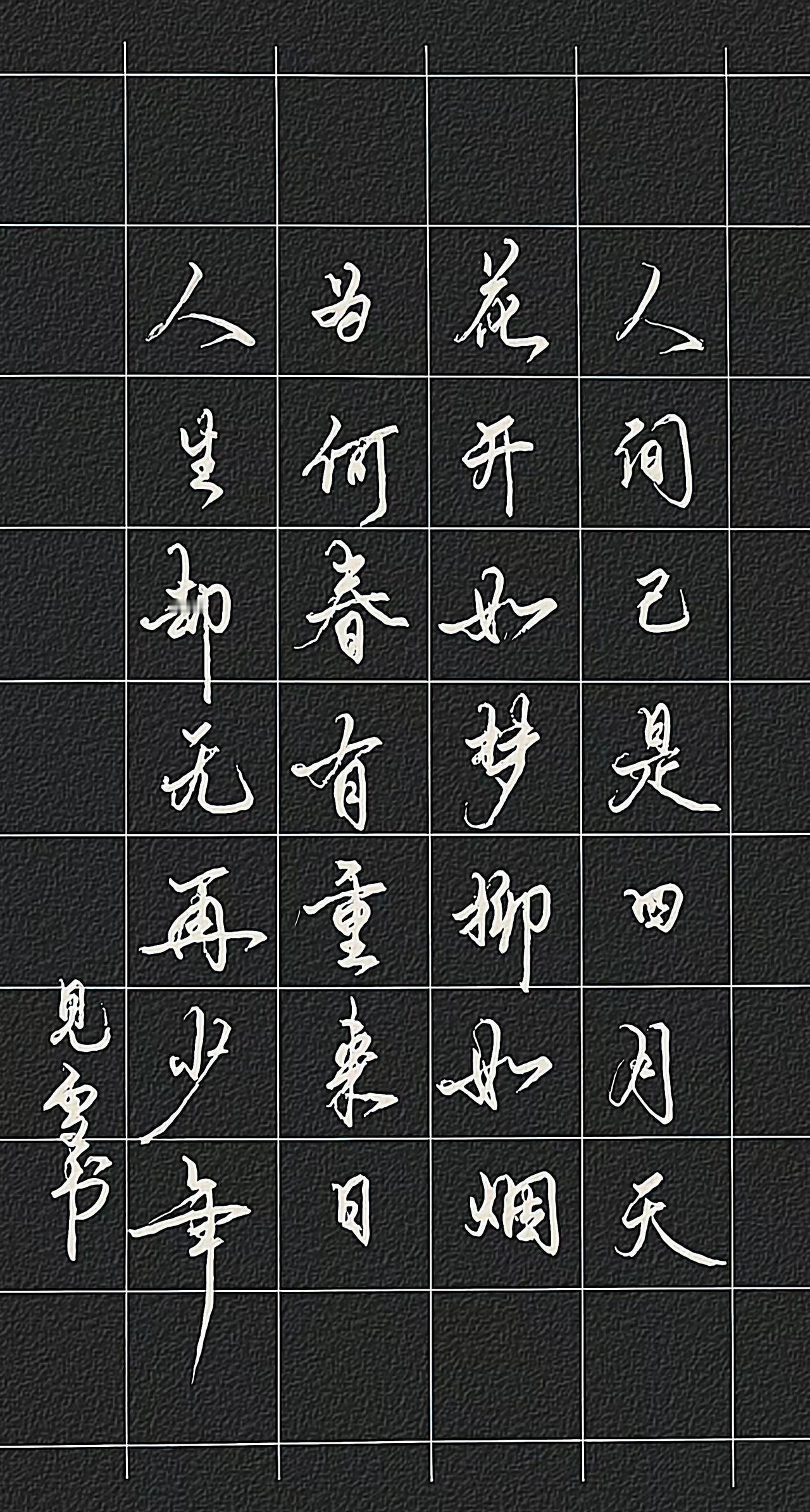练字与诗词 练字品人生