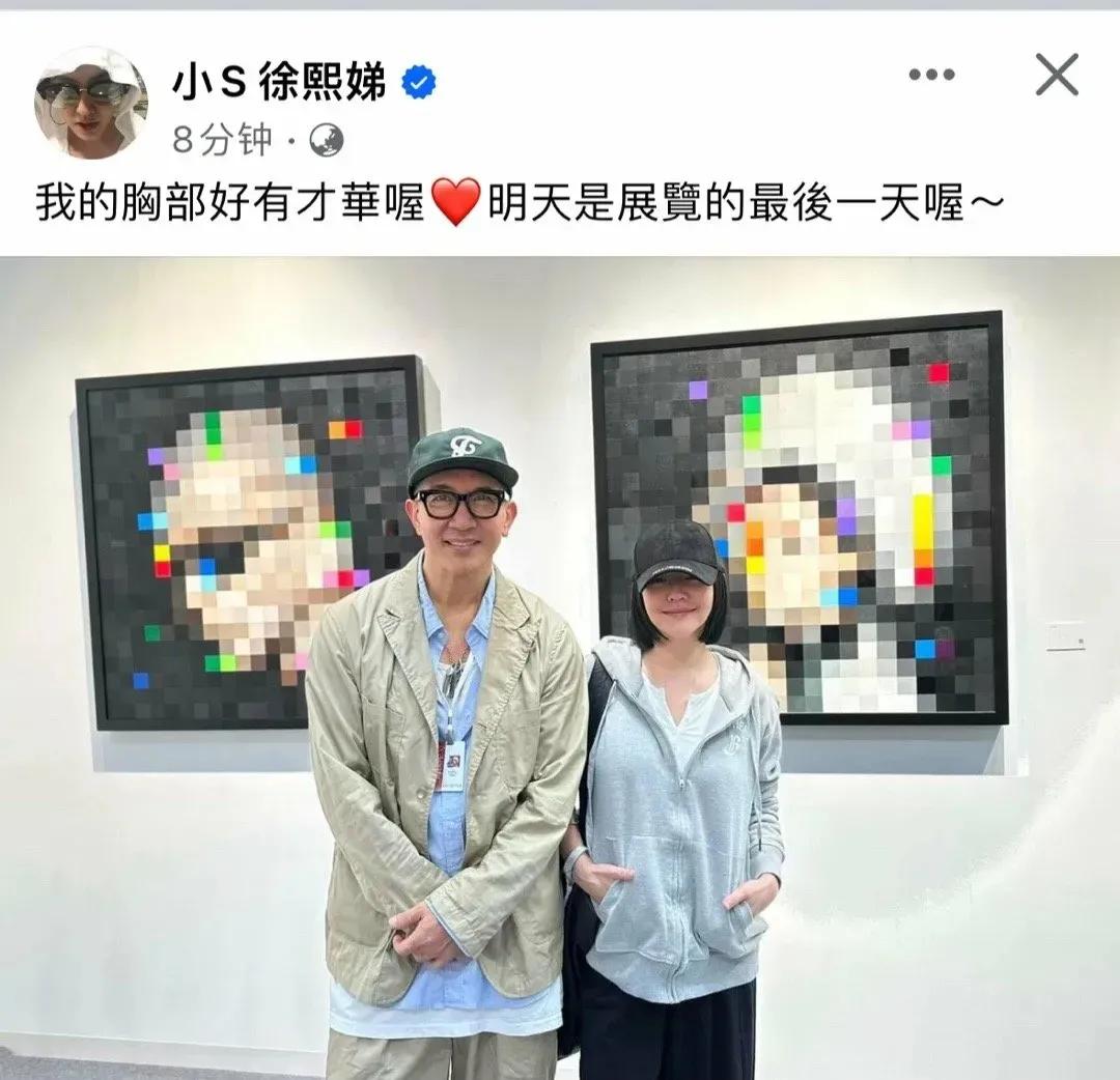 小s也来支持姐夫画展了，毕竟是一家人，姐姐不来这个当妹妹的怎么能不来呢？小s和姐