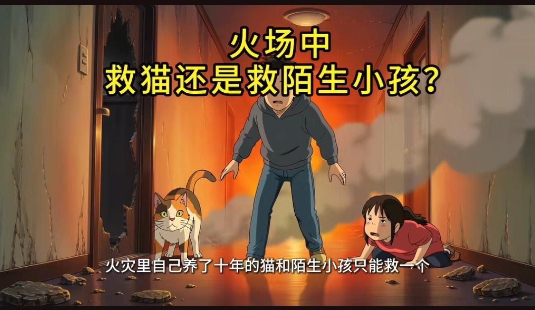 救人，还是救猫，是一个问题

网上有一个问题∶某处发生火灾，有个陌生女孩和你养了