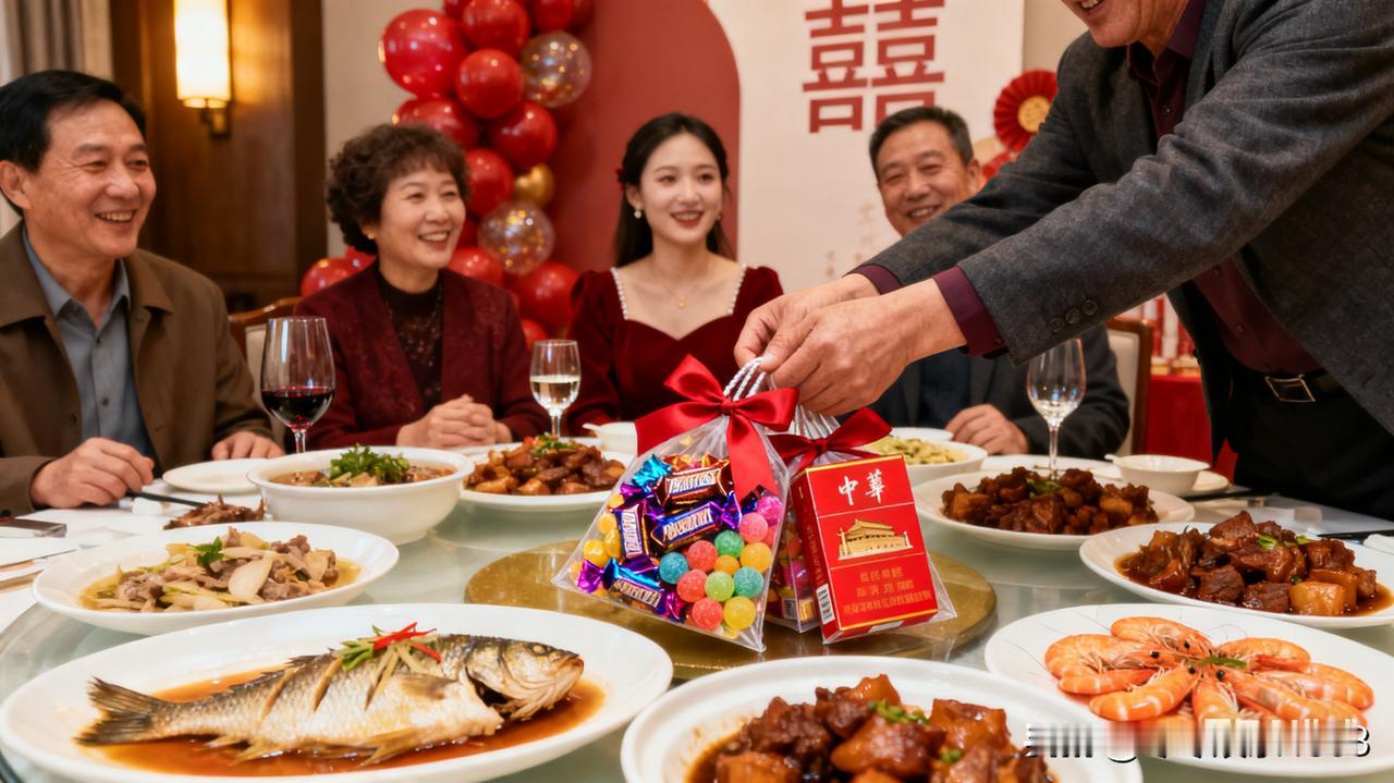 昨天参加了侄女的订婚宴，酒店摆了五桌，那场面，热热闹闹，菜品也相当丰盛，让人吃得