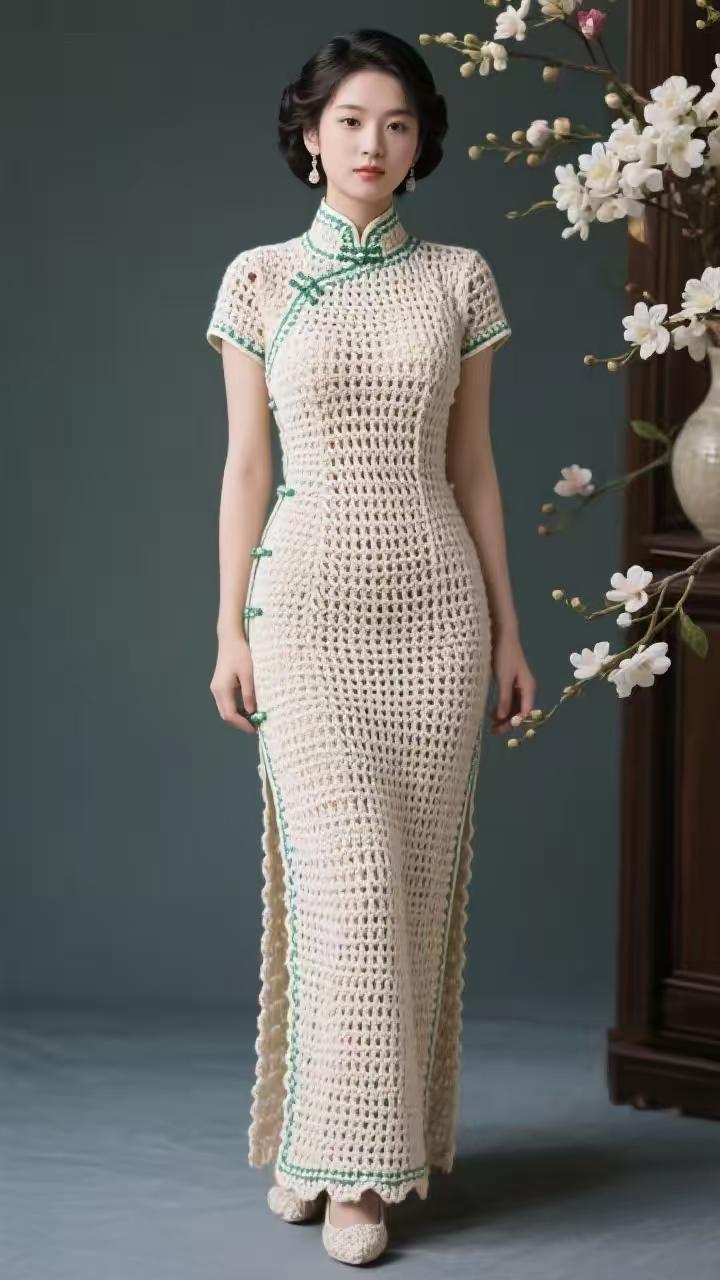 清江引·旗袍韵赞
旗袍源起清时调，
宽大袍服貌。
廿载沪上改，
西艺东方抱，
收