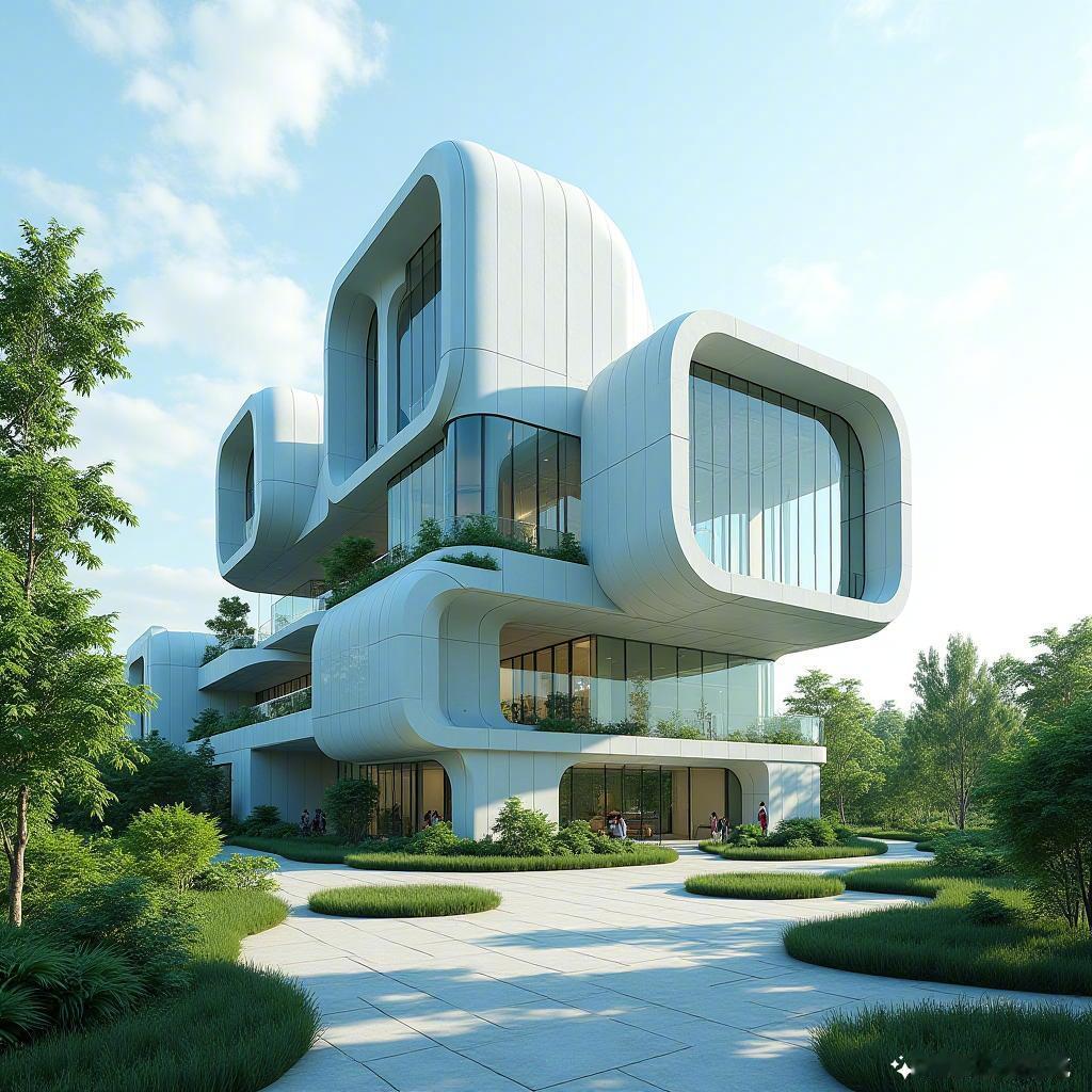 未来科技风格的建筑，真是让人眼前一亮！不过，想象自己住在这样的地方，才发现自己连