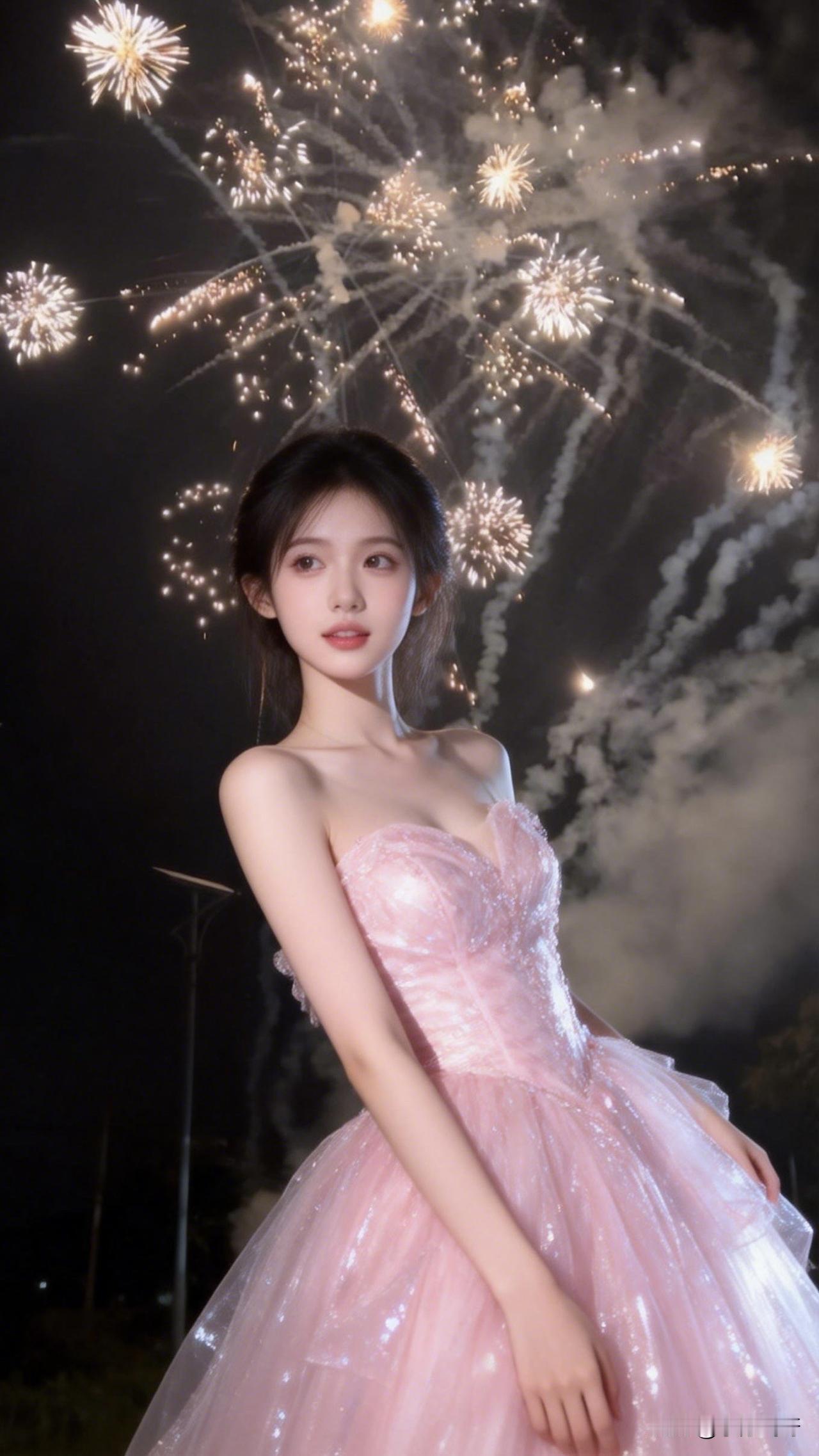 ：今夜除夕夜，也是不眠夜[偷笑]。二十几度的天气，怀着最激动的心，欣赏着美丽的夜