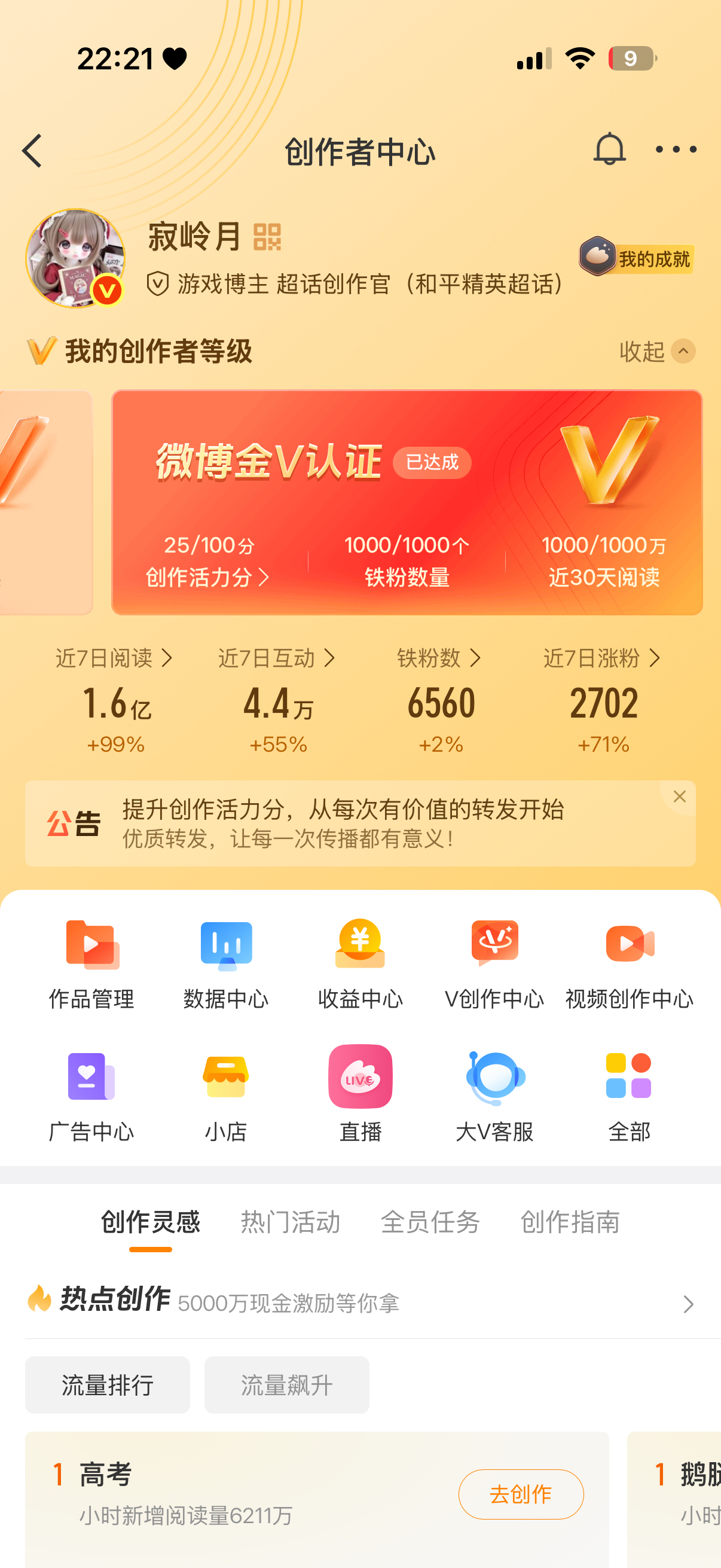 挑战全网最低创作活力分