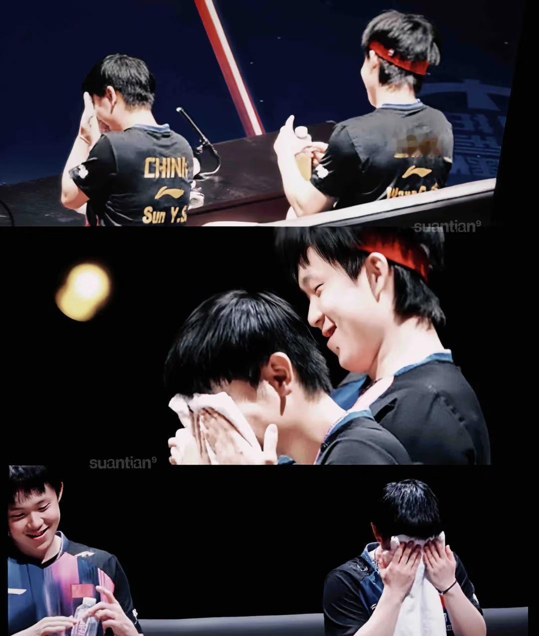 世界上最凶残的扣杀，原来能被打成撒娇。
你看见过孙颖莎捂脸笑吗？
不是礼貌微笑，