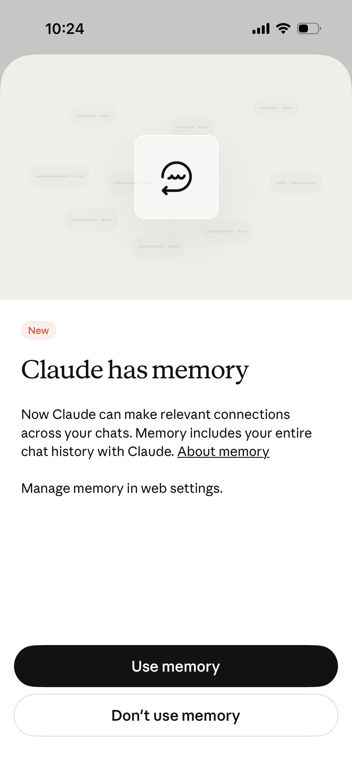 Claude今天上了memory，我刚在手机上看到弹窗。果断开了📮先把时间线摆
