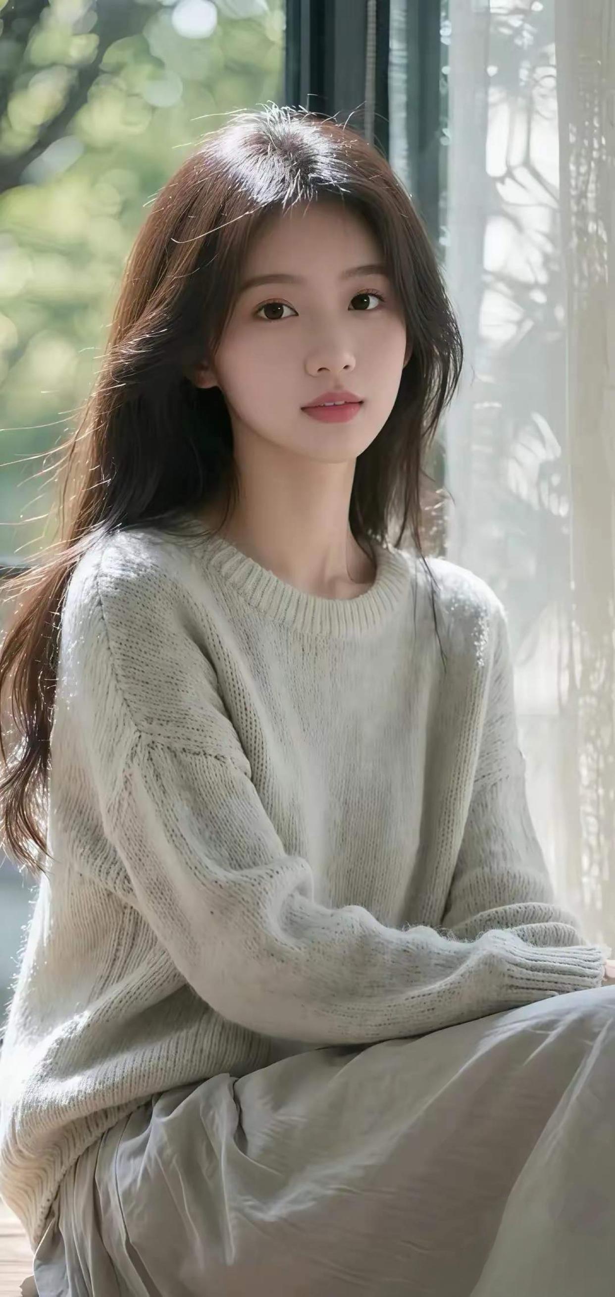 你坐着，不言不语，
却将晨光酿成蜜，
那未尽的笑意，
在我心里漾起一圈又一圈涟漪